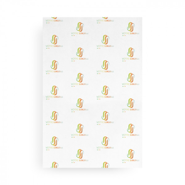 Papel creaseproof blanco personalizado de 50 x 33,5 cm de ancho - Impresión en cuatricromía sin límite de colores