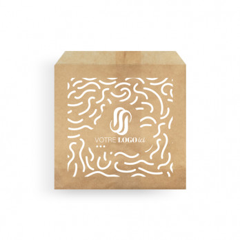 Bolsa personalizada para patatas fritas en papel kraft - Impresión hasta 3 colores