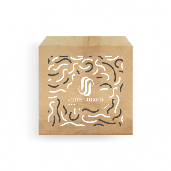 Bolsa personalizada para patatas fritas en papel kraft - Impresión hasta 3 colores