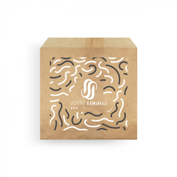 Bolsa personalizada para patatas fritas en papel kraft - Impresión hasta 3 colores