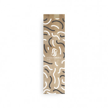 Bolsa de papel personalizada para bocadillos 10 + 5 x 28 cm - Impresión en hasta 3 colores