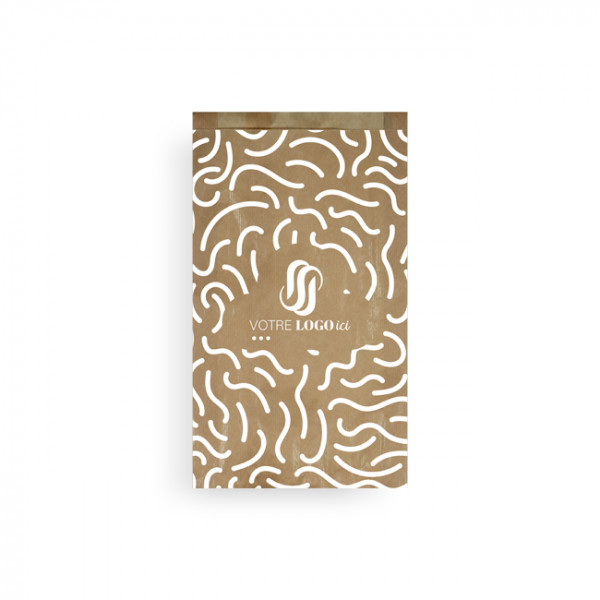 Bolsa personalizada para frutas y verduras en papel kraft 2 kg 20 + 6 x 32 cm - Impresión en hasta 3 colores