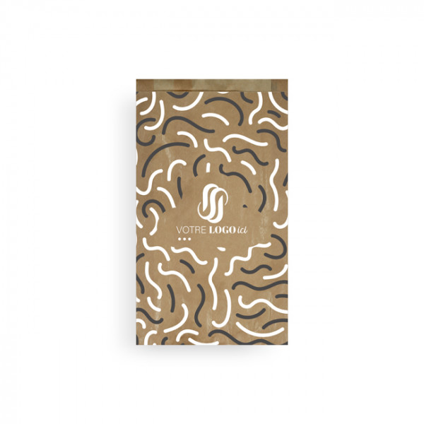 Bolsa personalizada para frutas y verduras en papel kraft 2 kg 20 + 6 x 32 cm - Impresión en hasta 3 colores