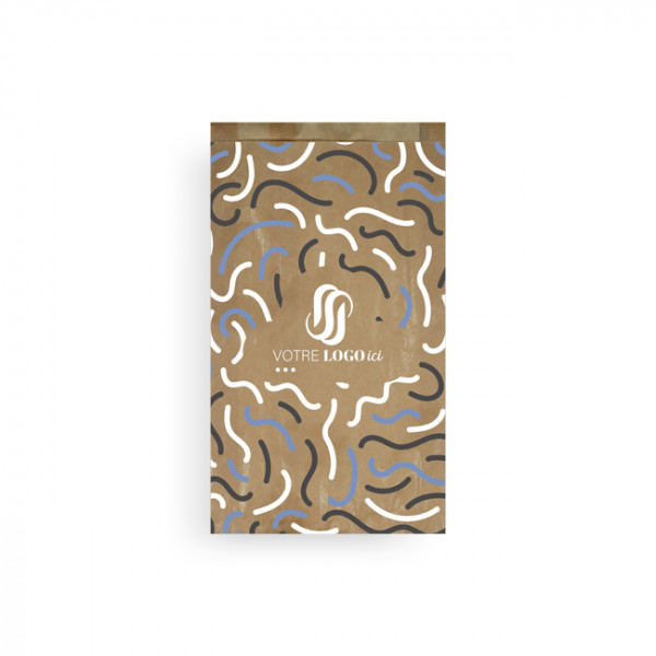 Bolsa personalizada para frutas y verduras en papel kraft 2 kg 20 + 6 x 32 cm - Impresión en hasta 3 colores