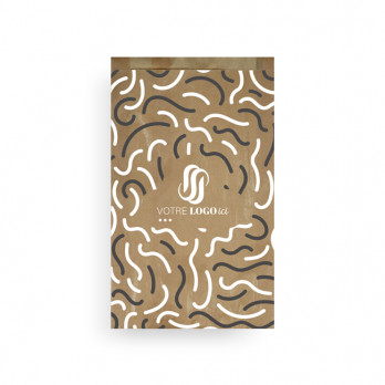 Bolsa personalizada para frutas y verduras en papel kraft 3 kg 24 + 7 x 34 cm - Impresión en hasta 3 colores