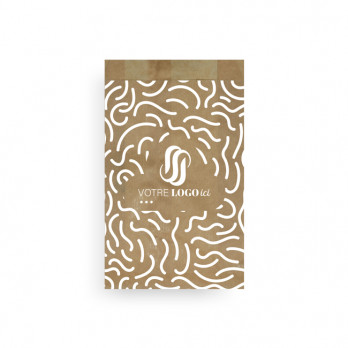 Bolsa de papel personalizada de 3-4 pastas 14 + 6 x 28 cm - Impresa hasta en 3 colores