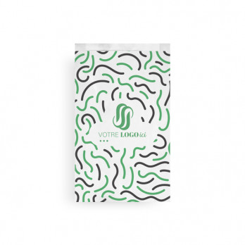 Bolsa de papel brioche personalizada 24 + 7 x 36 cm - Impresión en hasta 3 colores