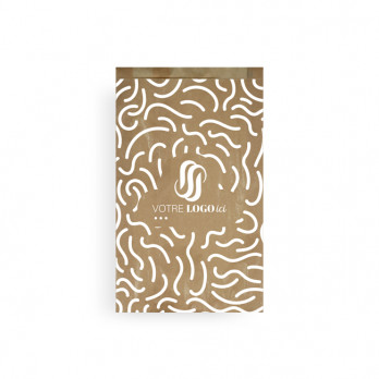 Bolsas de papel personalizadas para pastelería y pan especial 24 + 7 x 36 cm - Impresión en hasta 3 colores