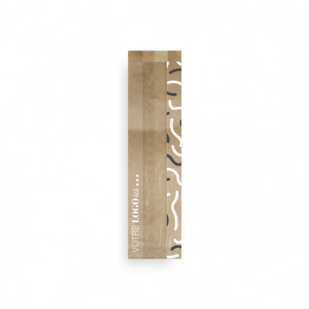 Bolsa para bocadillos con ventana personalizada en papel kraft 10 + 6 x 32 cm - Impresión en hasta 3 colores