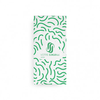 Bolsa de papel blanca personalizada para pollos 18 x 6,5 x 38 cm - Impresión hasta en 3 colores