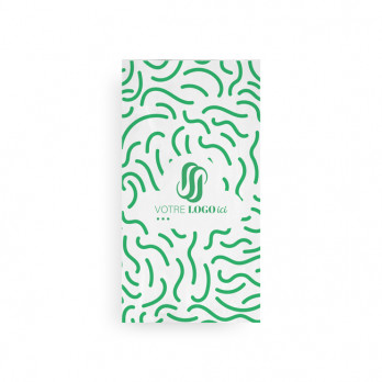 Bolsa de papel blanca personalizada para pollos 20 x 8,5 x 38 cm - Impresión hasta en 3 colores