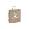 Bolsa de la compra personalizada en papel kraft 24 + 10 x 32 cm - Asas retorcidas - Impresión en hasta 3 colores
