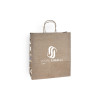 Bolsa de la compra personalizada en papel kraft 24 + 10 x 32 cm - Asas retorcidas - Impresión en hasta 3 colores