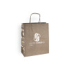 Bolsa de la compra personalizada en papel kraft 26 + 14 x 30 cm - Asas retorcidas - Impresión en hasta 3 colores