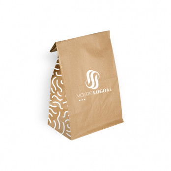 Bolsa SOS personalizada en papel kraft 22 + 10 x 35 cm - Impresión hasta 3 colores