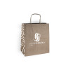 Bolsa de la compra personalizada en papel kraft 26 + 17 x 28 cm - Asas retorcidas - Impresión en hasta 3 colores
