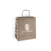 Bolsa de la compra personalizada en papel kraft 26 + 17 x 28 cm - Asas retorcidas - Impresión en hasta 3 colores