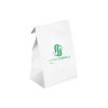 Bolsa SOS personalizada de papel blanco, 22 + 10 x 36 cm - Impresión de hasta 2 colores