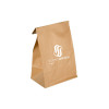 Bolsa SOS personalizada de papel kraft, 32 + 16 x 35 cm - Impresión en hasta 2 colores