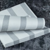 Suave servilleta de tela sin tejer para restaurantes con estampado de rayas grises