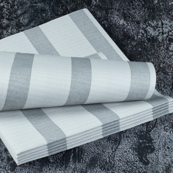 Suave servilleta de tela sin tejer para restaurantes con estampado de rayas grises