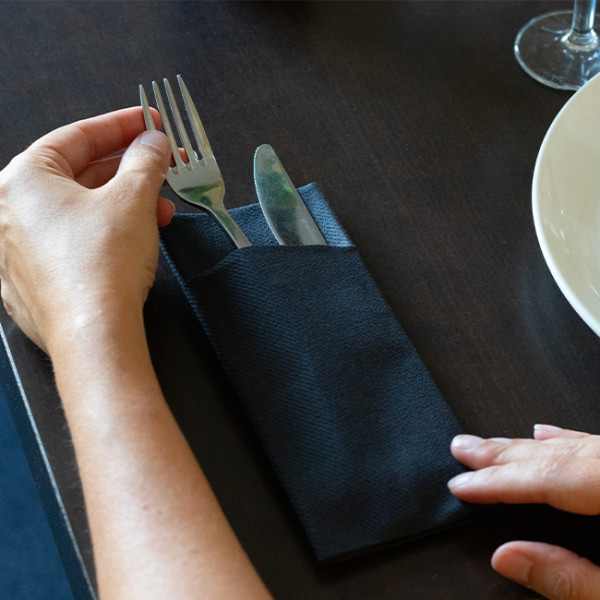 Servilleta suave desechable bolsa para cubiertos