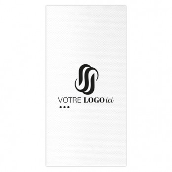 Servilleta doble punto blanca personalizada 30 x 40 - Plegadas en 6 - Impresión en 1 ó 2 colores