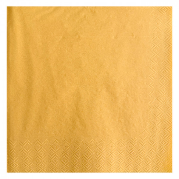 Pañuelo de papel de algodón amarillo, de dos capas, 40 x 40