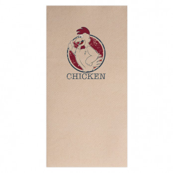 Servilleta de doble punto kraft personalizada 30 x 40 -  plegado americano - Impresión en 1 ó 2 colores