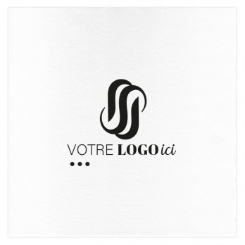 Servilleta de papel punto doble blanco personalizada 40 x 40 - Impresión en 1 ó 2 colores