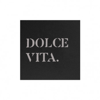 Servilleta de tela negra personalizada 20 x 20 - Impresión a 1 color