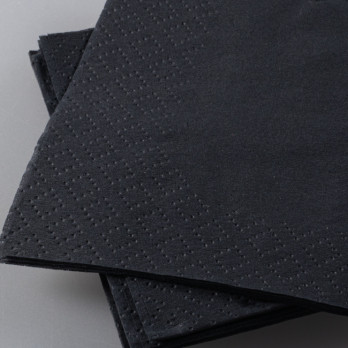 Servilletas de papel negra de 2 capas 20 x 20