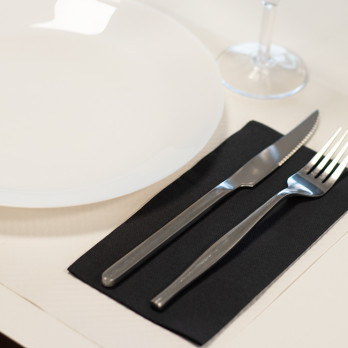 Servilletas de papel negra plegue americano - 30 x 40