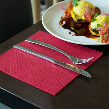 Servilletas soft aspecto tisú burdeos 40 x 40