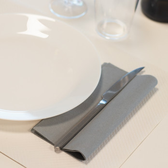 Servilletas de papel doble punto gris 40 x 40