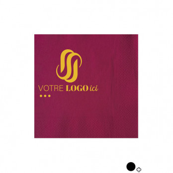 Servilleta de papel personalizada en 2 colores a elegir 20 x 20 - 2 pliegues - Impresión en 1 ó 2 colores
