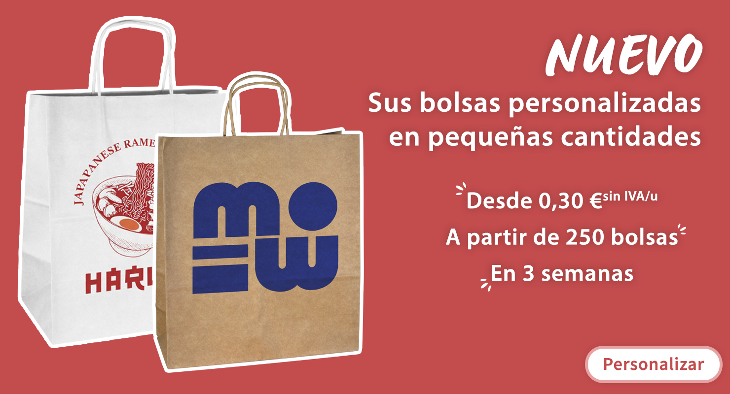 Bolsas de papel kraft o blanco personalizadas para profesionales